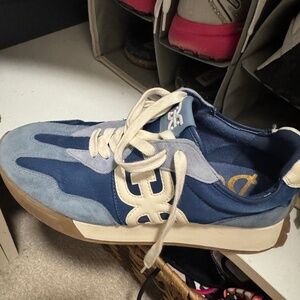 Sam Edelman Blue and White Sneakers
